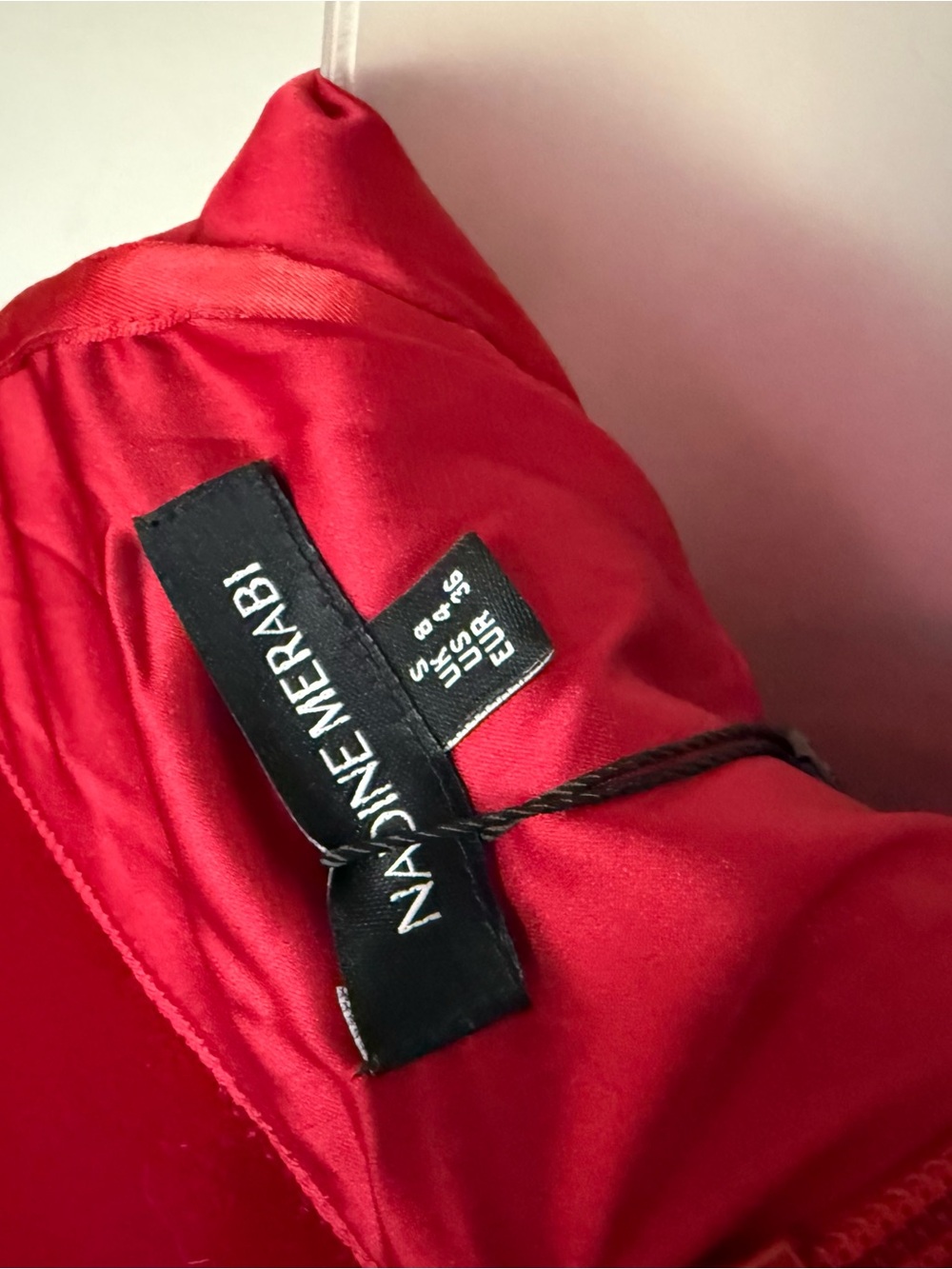 NWT Nadine Merabi Carmen Red Velvet Cocktail Dress Small - Picture 3 of 5